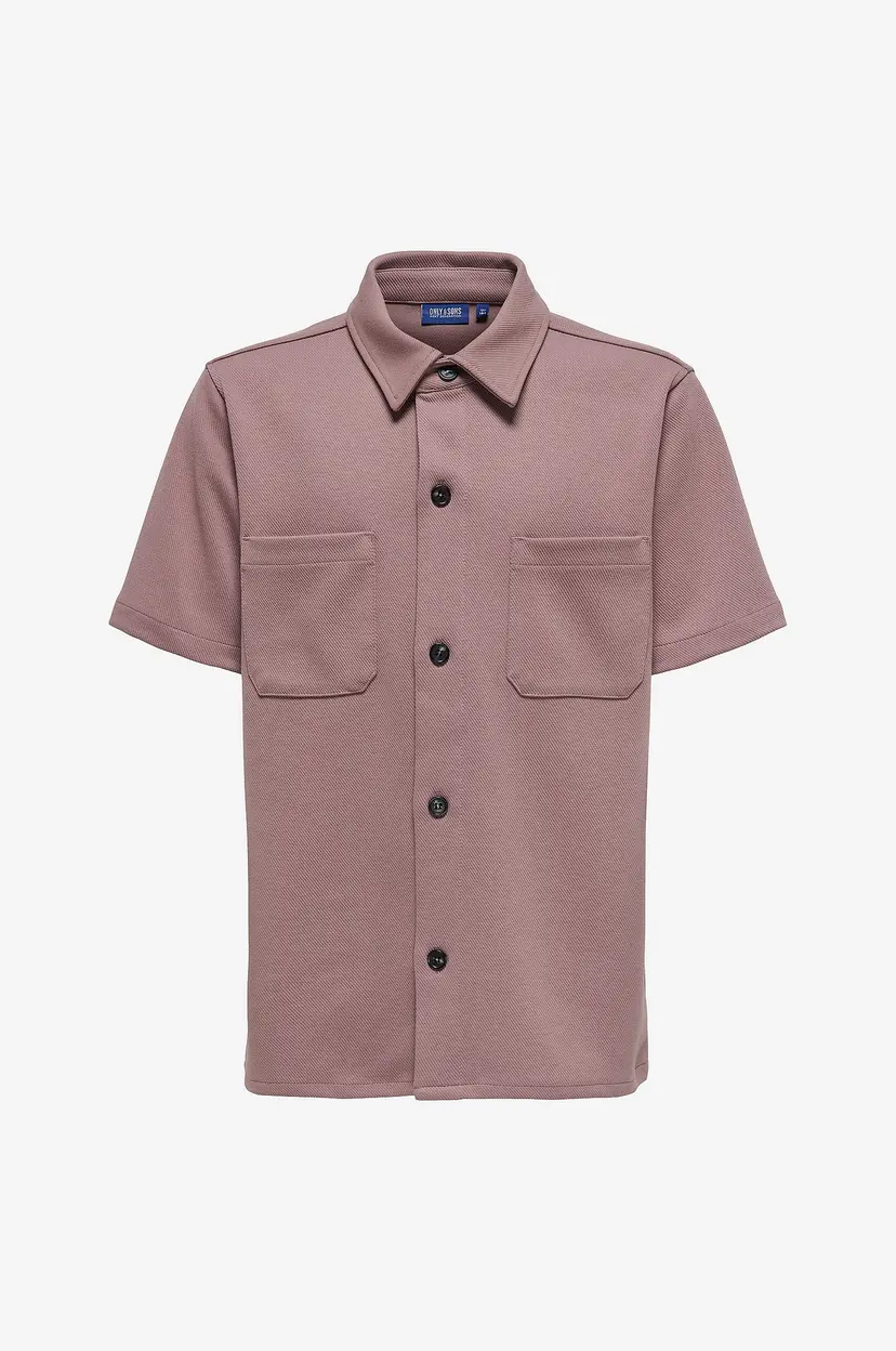 ONLY & SONS JUNIOR Skjorte osjNew Kodyl Reg SS Shirt - Rosa