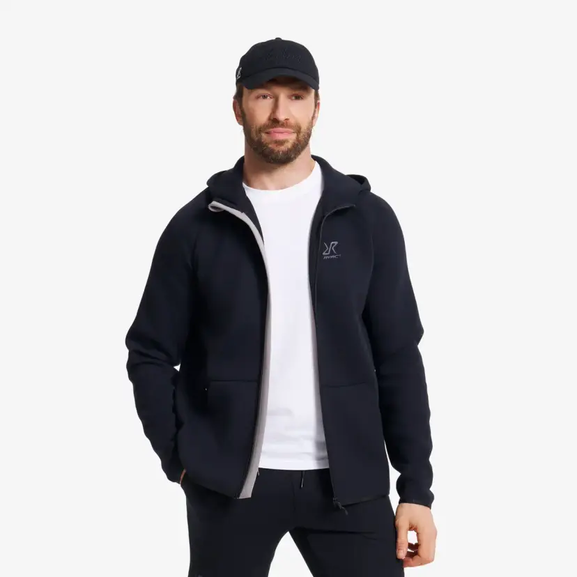 RevolutionRace Street Scuba Full-zip Hoodie Herre Black
