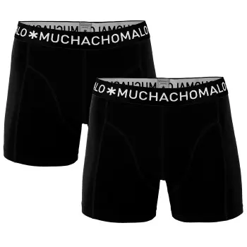 Muchachomalo Muchachomalo 2P Solid Boxer UPP1 Svart bomull XX-Large Herre
