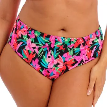 Elomi Elomi Savaneta Mid Rise Bikini Brief Svart blomstre XX-Large Dame