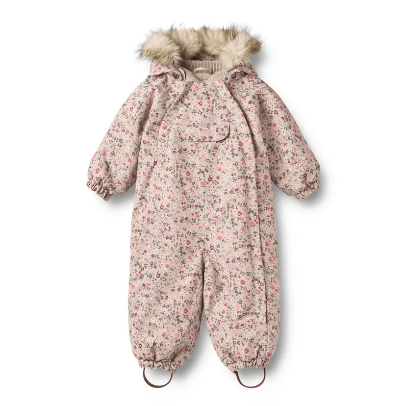 Wheat Wheat - Vinterdress Baby Nickie Grey Moon Flowers