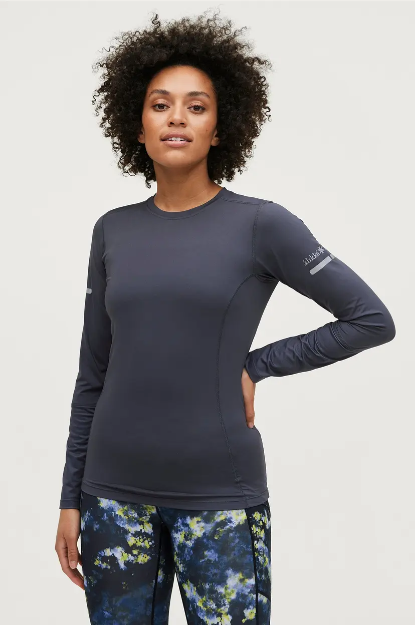Áhkká Løpetrøye áhkká Trail LS Tee - Lilla