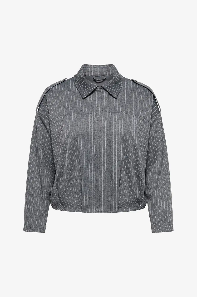 Only Carmakoma Jakke Carmel L/S Stripe Jacket Tlr - Grå