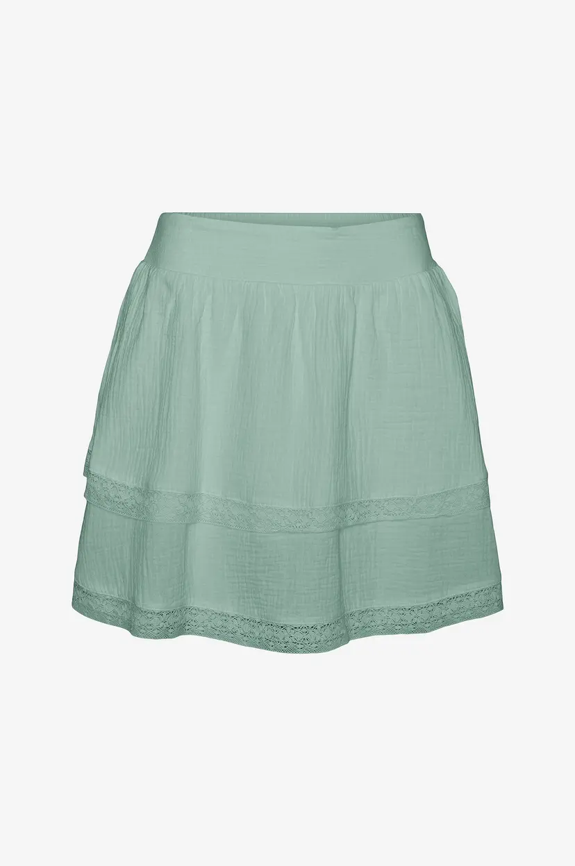 Vero Moda Volangskjørt vmNatali HW Short Lace Skirt Wvn - Grønn
