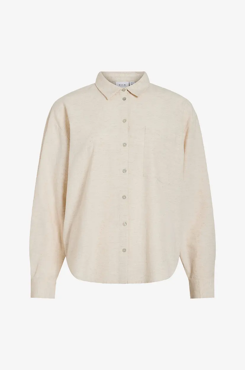 Vila Skjorte viPrisilla L/S Loose - Beige