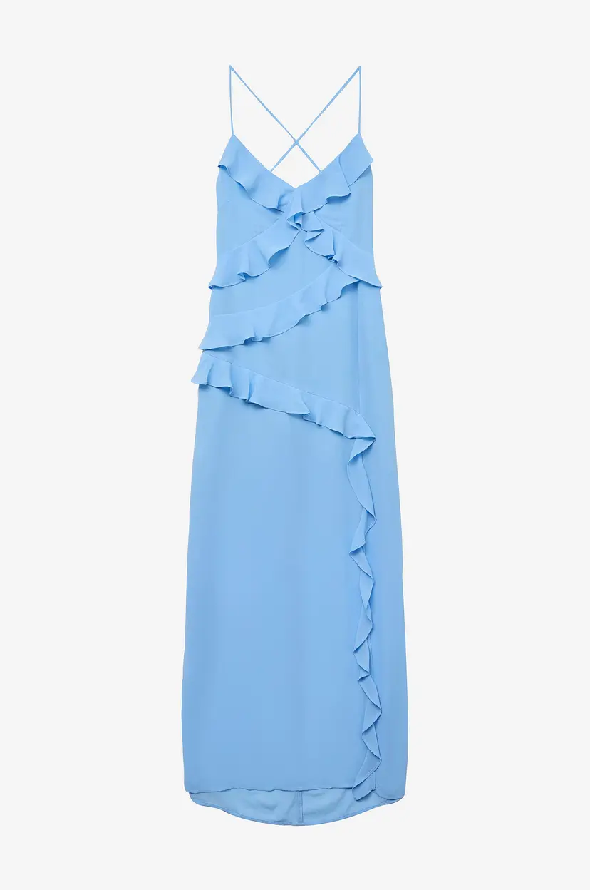 Vero Moda Maxikjole vmAmina Singlet Ankel Dress - Blå