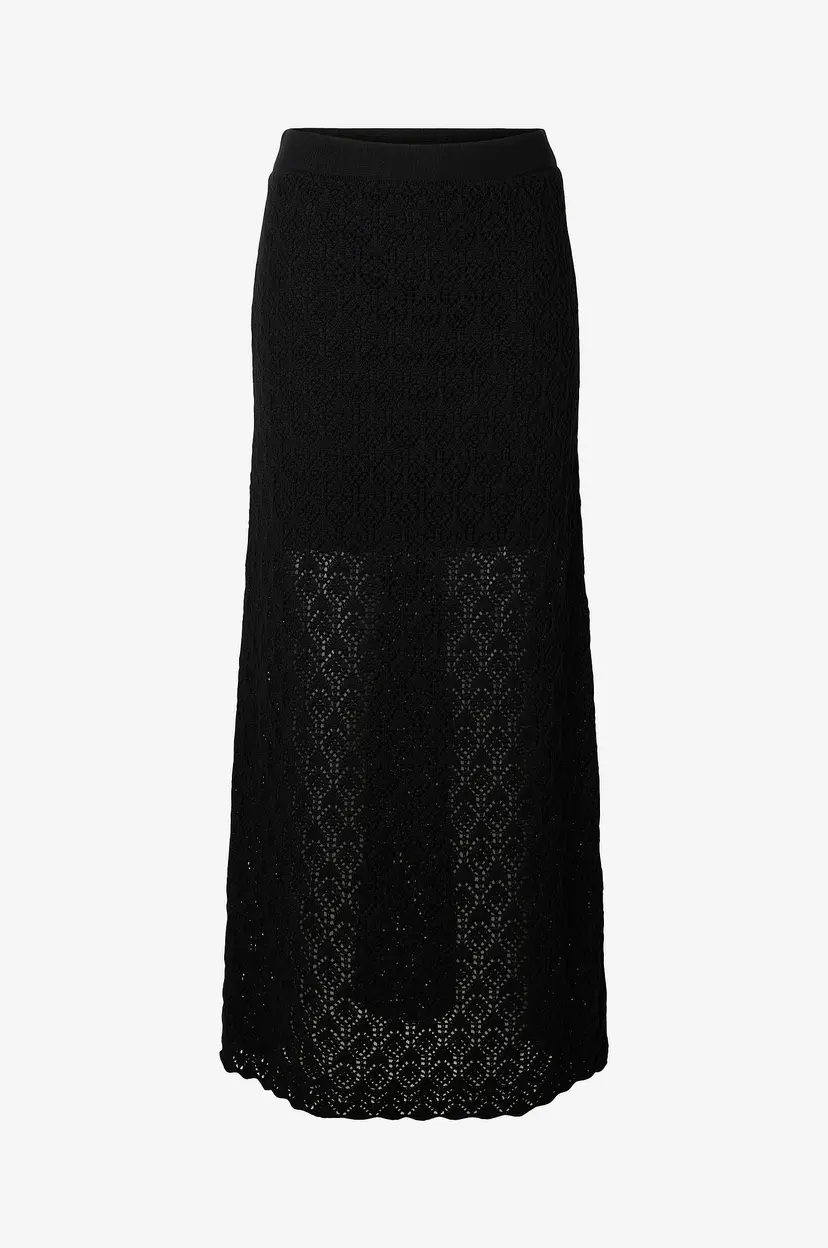 Selected Women Skjørt slfNiva HW Knit - Svart