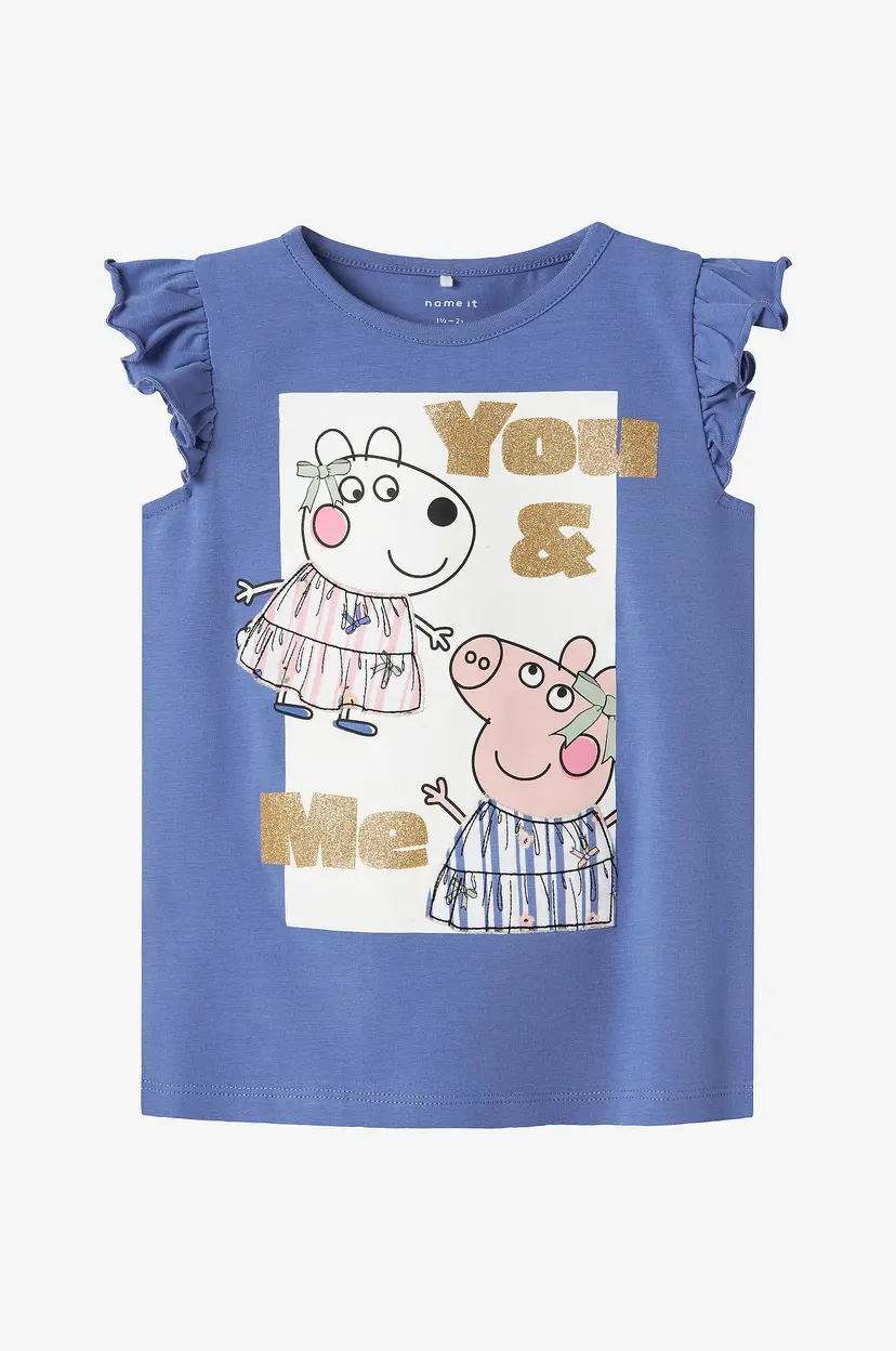 NAME IT Topp nmfAmina Peppa Capsl Top Box Cplg - Blå