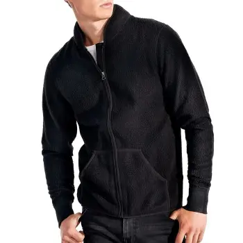 Bread & Boxers Bread and Boxers Fleece Jacket Svart polyester Large Herre