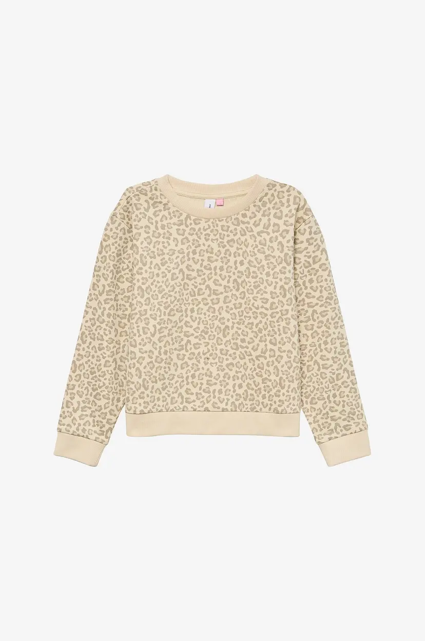 Vero Moda Girl Collegegenser vmBrenda Animal LS Sweat Jrs Girl - Beige