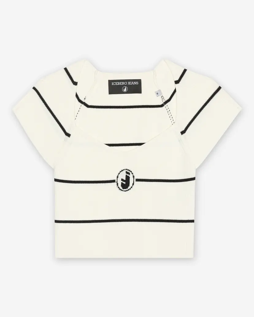 Iceberg Jeans Iceberg Jeans 1M Top Maglia White T-shirt