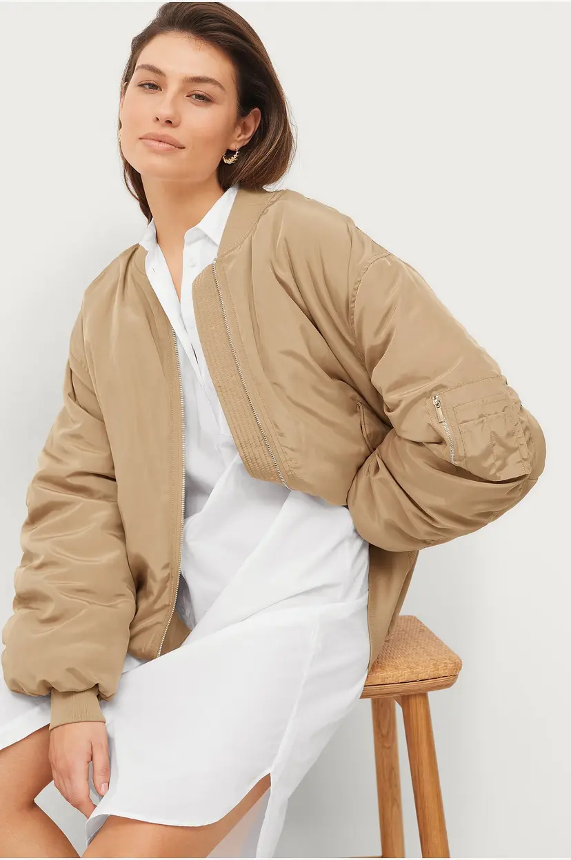 Ellos Collection Bomberjakke Kelly Bomber - Beige
