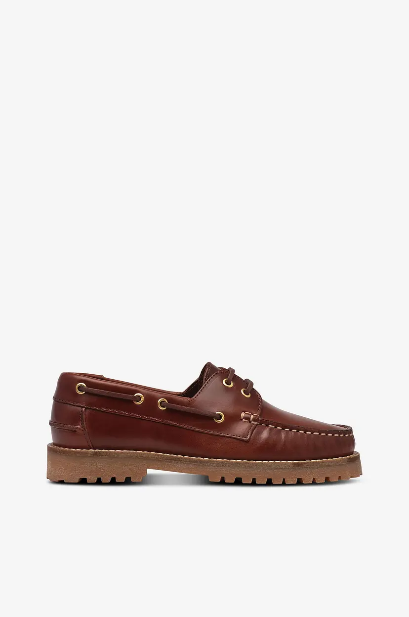 Bianco Loafers Biacapri Boat Shoe Pull Up Leather - Brun
