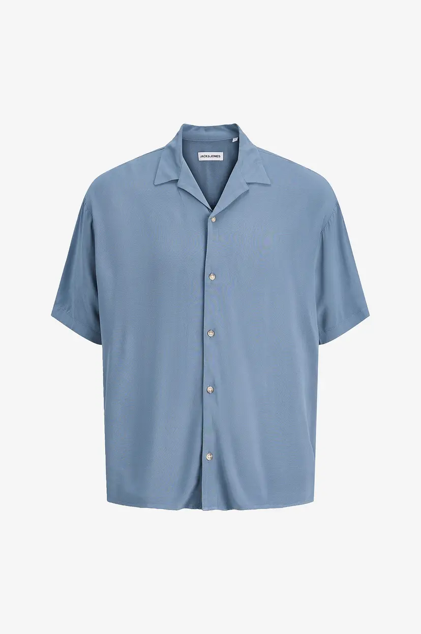 Jack & Jones Resort-skjorte jjeJeff Resort Solid Shirt SS SN - Blå