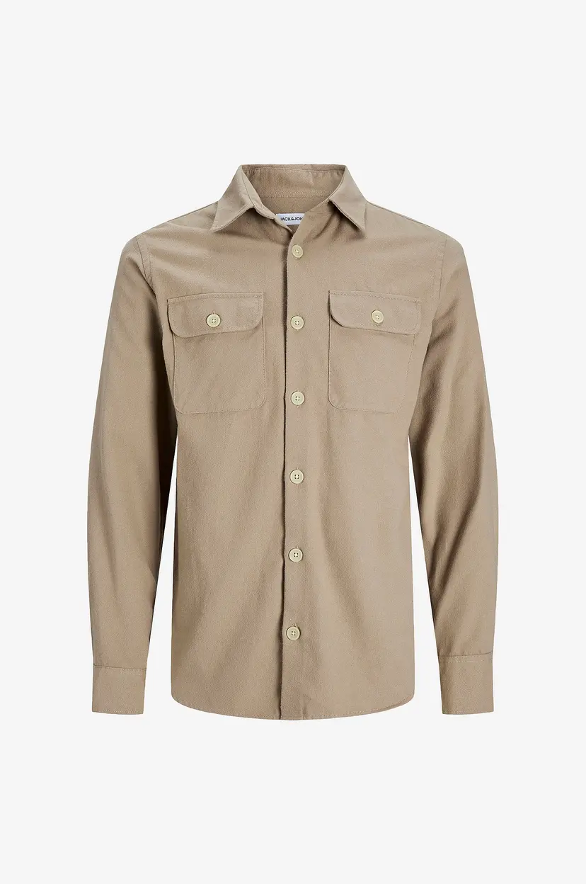 Jack & Jones Overtreksskjorte jjeDarren Overshirt LS - Beige
