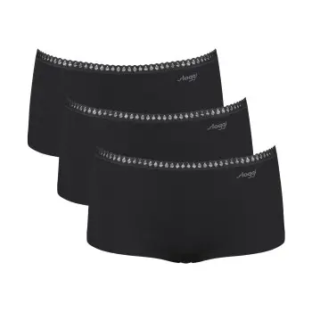 Sloggi Sloggi Truser 3P GO Crush Hipster Shorts Svart bomull Large Dame