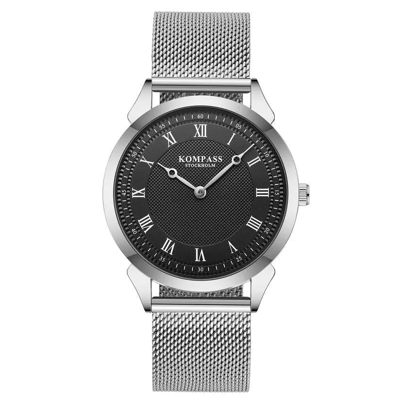 Kompass Stockholm Kompass Élysée Black Silver Mesh