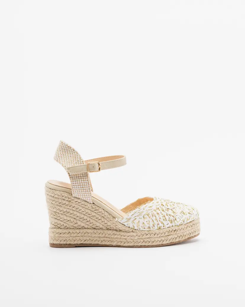 Gloss Gloss MGA6-28 White Wedge espadrilles