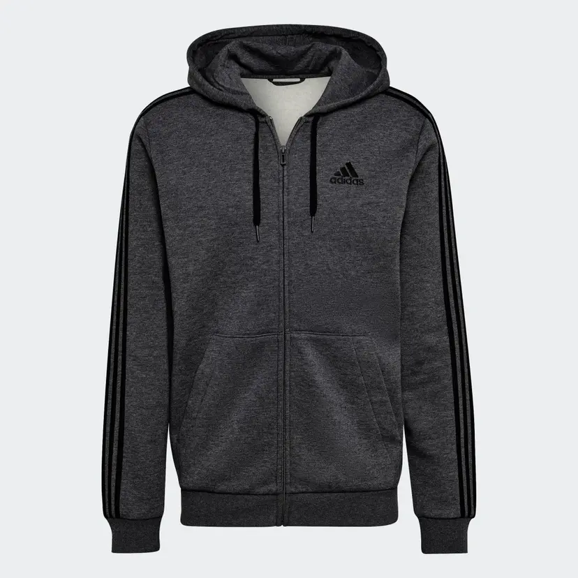 Adidas Essentials Fleece 3-Stripes Full-Zip Hettegenser