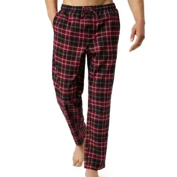 Björn Borg Björn Borg Core Flannel Pyjama Pants Svart/Rød bomull Small Herre