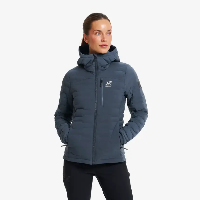 RevolutionRace Flex Stretch Hooded Down Jacket Dame India Ink