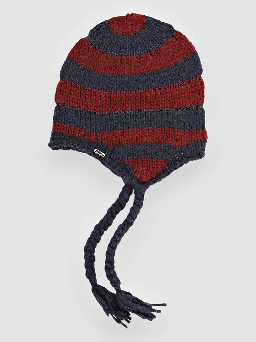 Dimito Dimito Crochet Stripe Ear Flap Lue svart