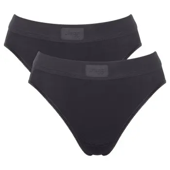 Sloggi Sloggi Truser 2P Double Comfort Tai Multi Svart bomull 38 Dame