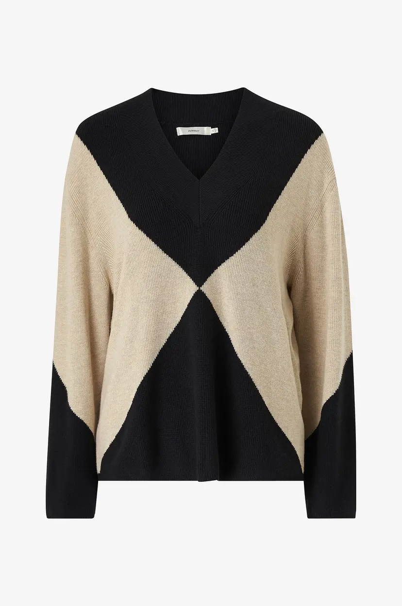 Inwear Genser RudiIW Intarsia Pullover - Beige