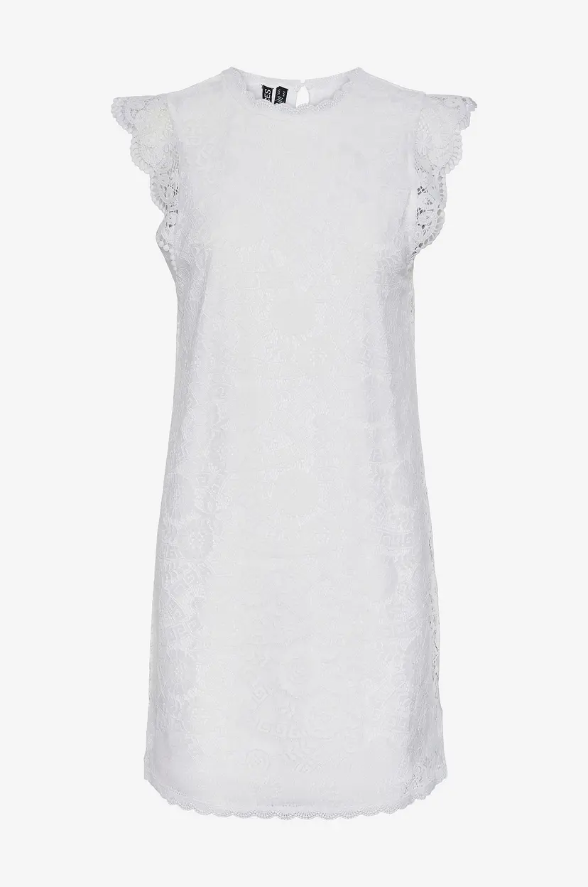 Pieces Blondekjole pcOlline SL Lace Dress - Hvit