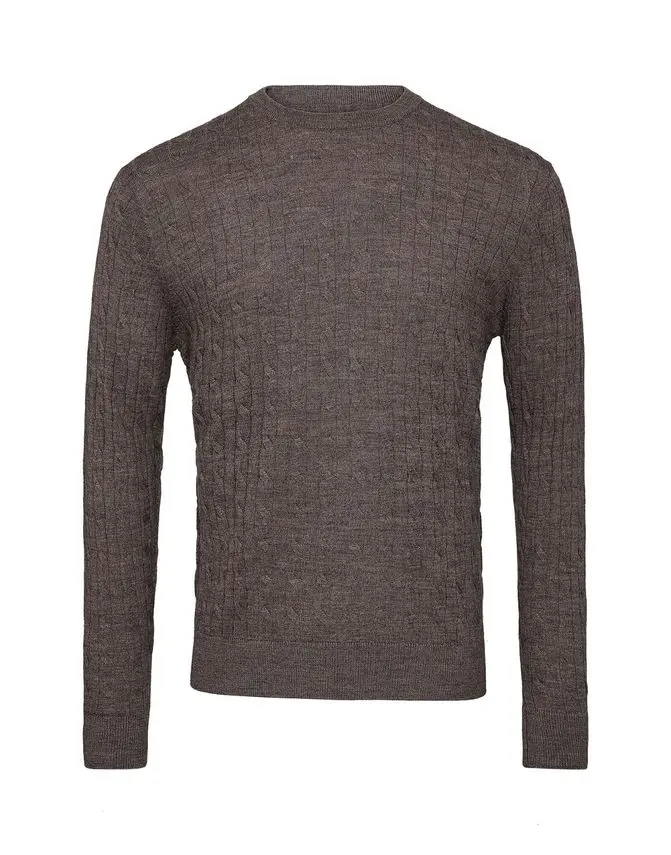 Gino Marcello Mens merino o-neck modern fit