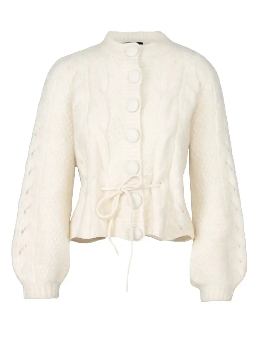 ella&il Sophia Chunky Cardigan White - M