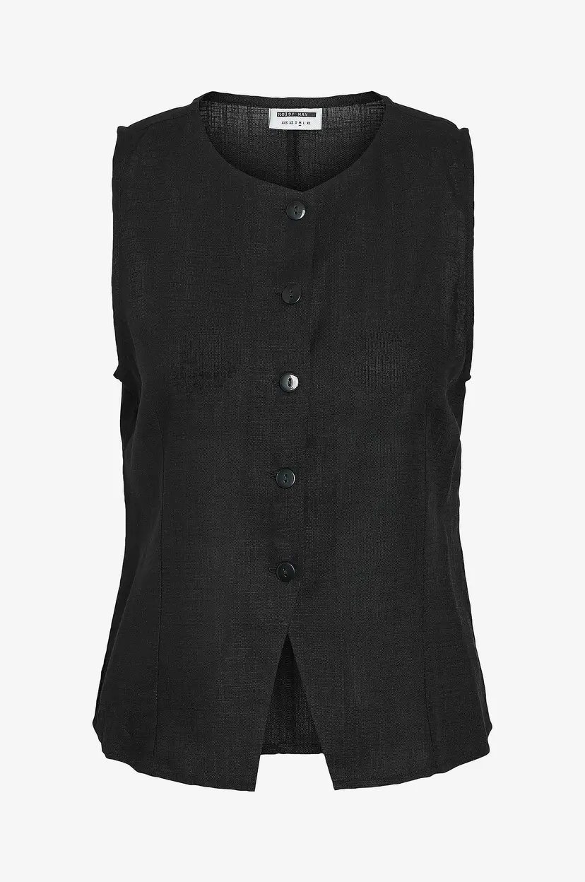 Noisy May Curve Vest nmLeilani S/L Wvn Curve F - Svart