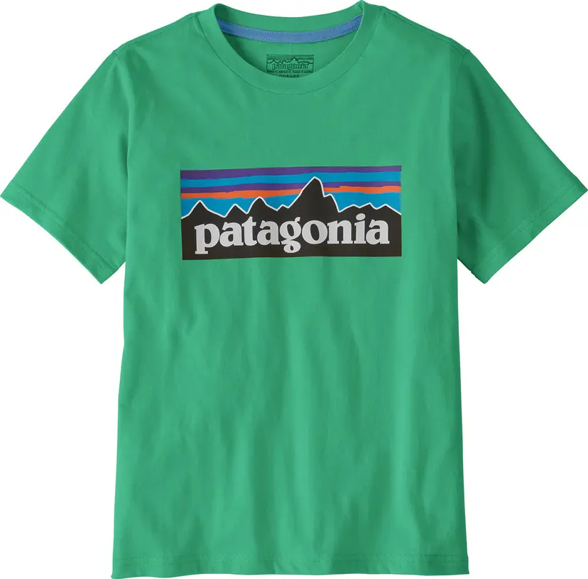 Patagonia Patagonia Kids' P-6 Logo T-Shirt Aqua Stone