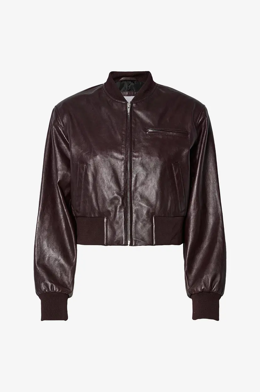 Y.A.S Skinn jakke yasKala LS Short - Rød