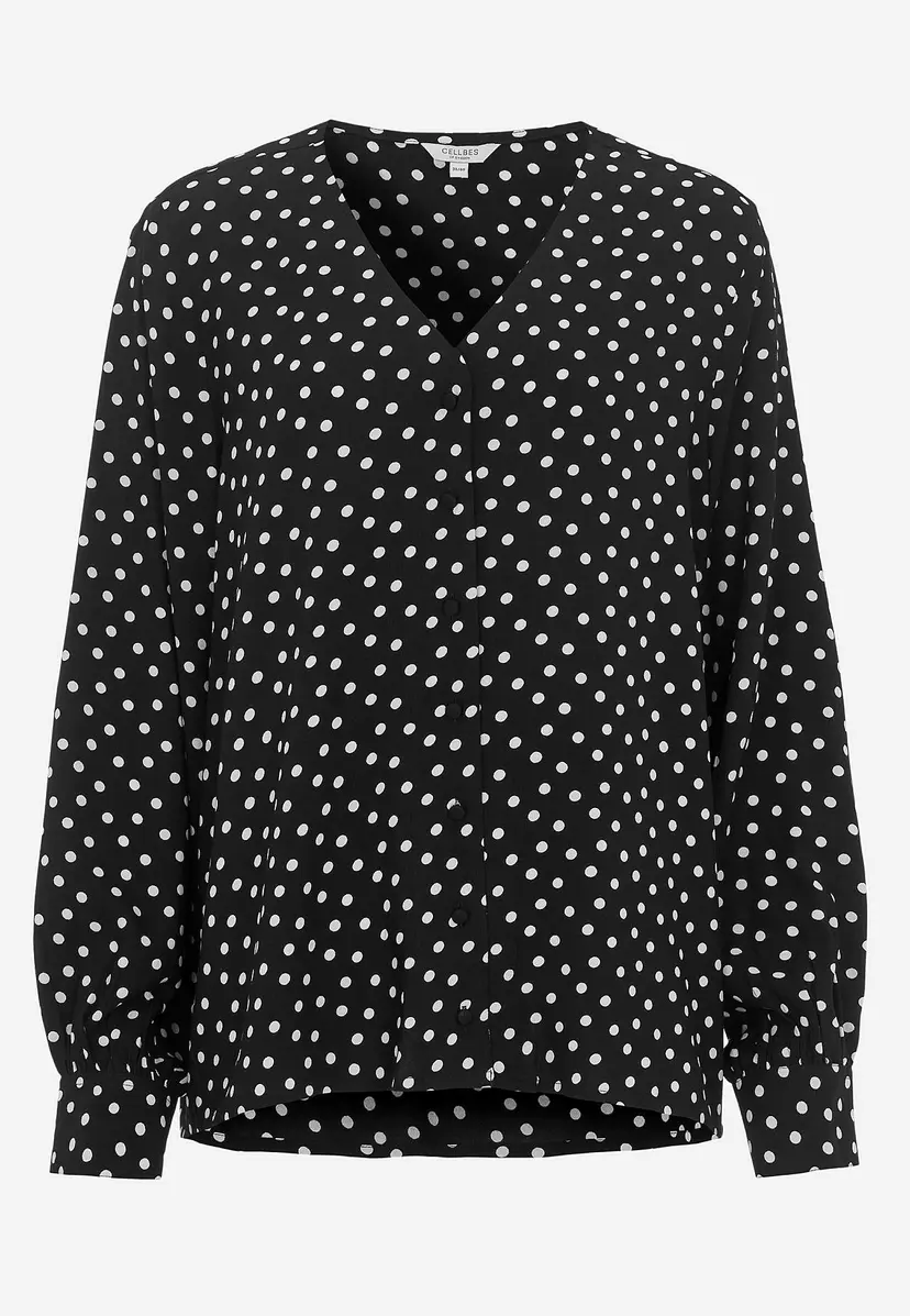 Cellbes of Sweden Vevet bluse med prikket