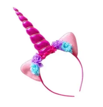 Lili Marleen Enhjørning/unicorn hårbøjle, pink - blå/lilla