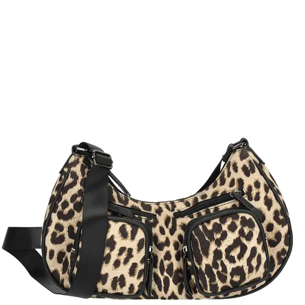 Hugo P Enrico Benetti Jill Skuldertaske Leopard Kunstlæder