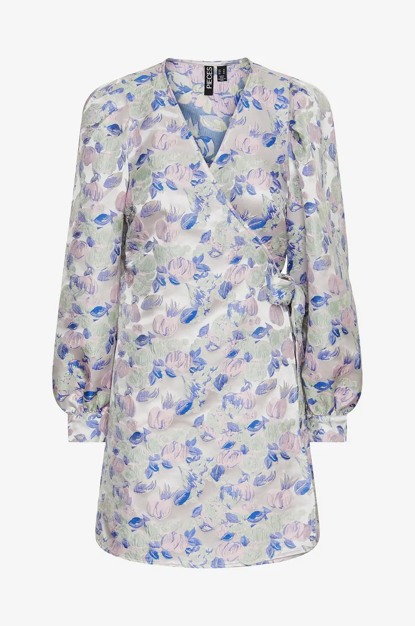Pieces Omslagskjole pcTilly LS Wrap Dress - Blå