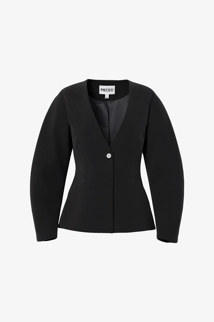 Pieces Blazer pcKamil LS Fitted - Svart