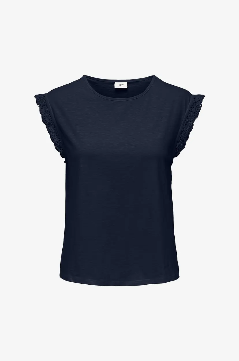 JDY Topp jdySalva Life S/L Crochet Top Jrs - Blå