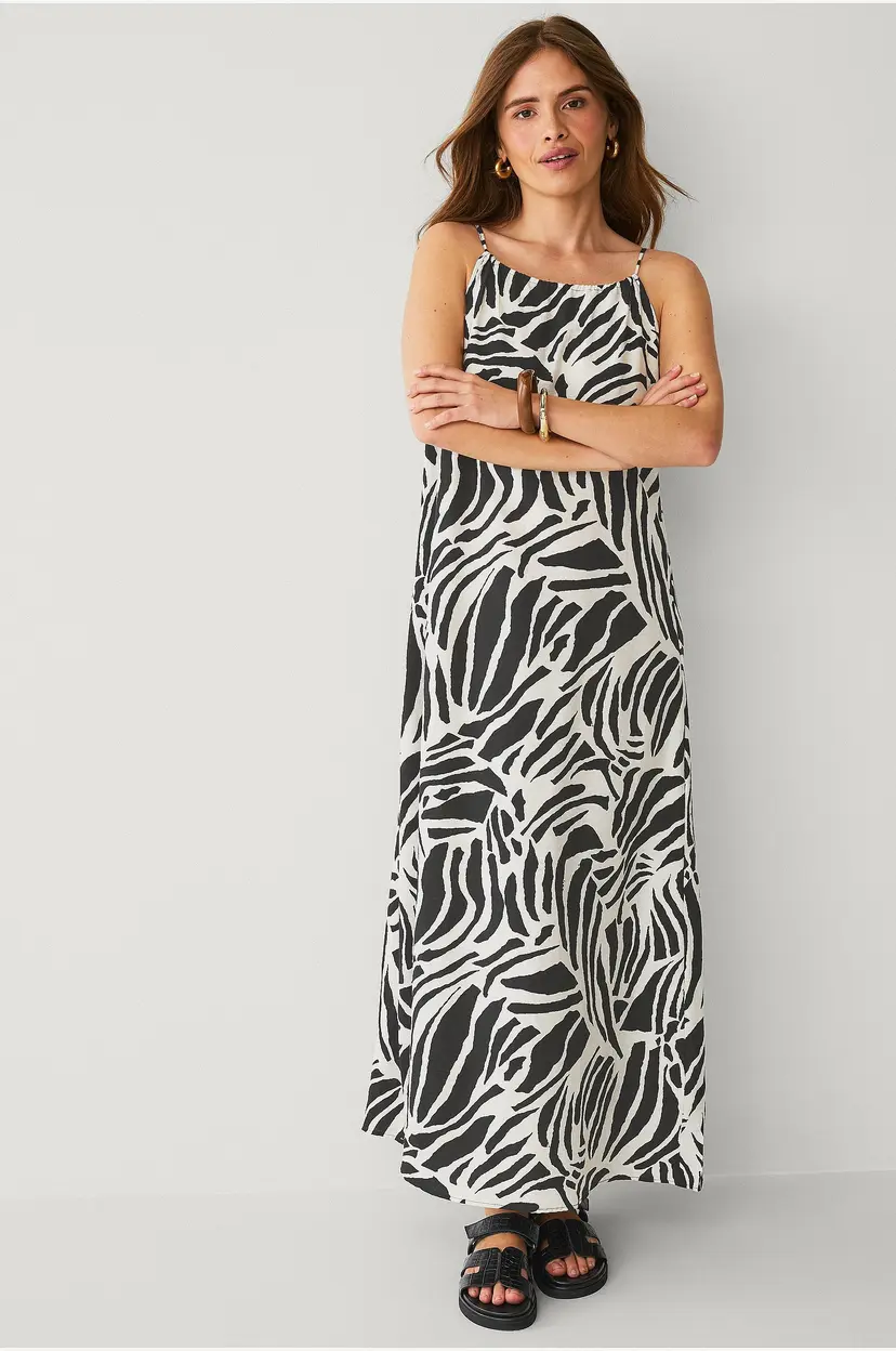 Vila Maxikjole viZebra S/l Maxi Dress/ka - Svart