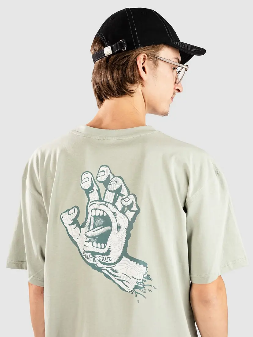 Santa Cruz Santa Cruz Topo Hand T-skjorte grønn
