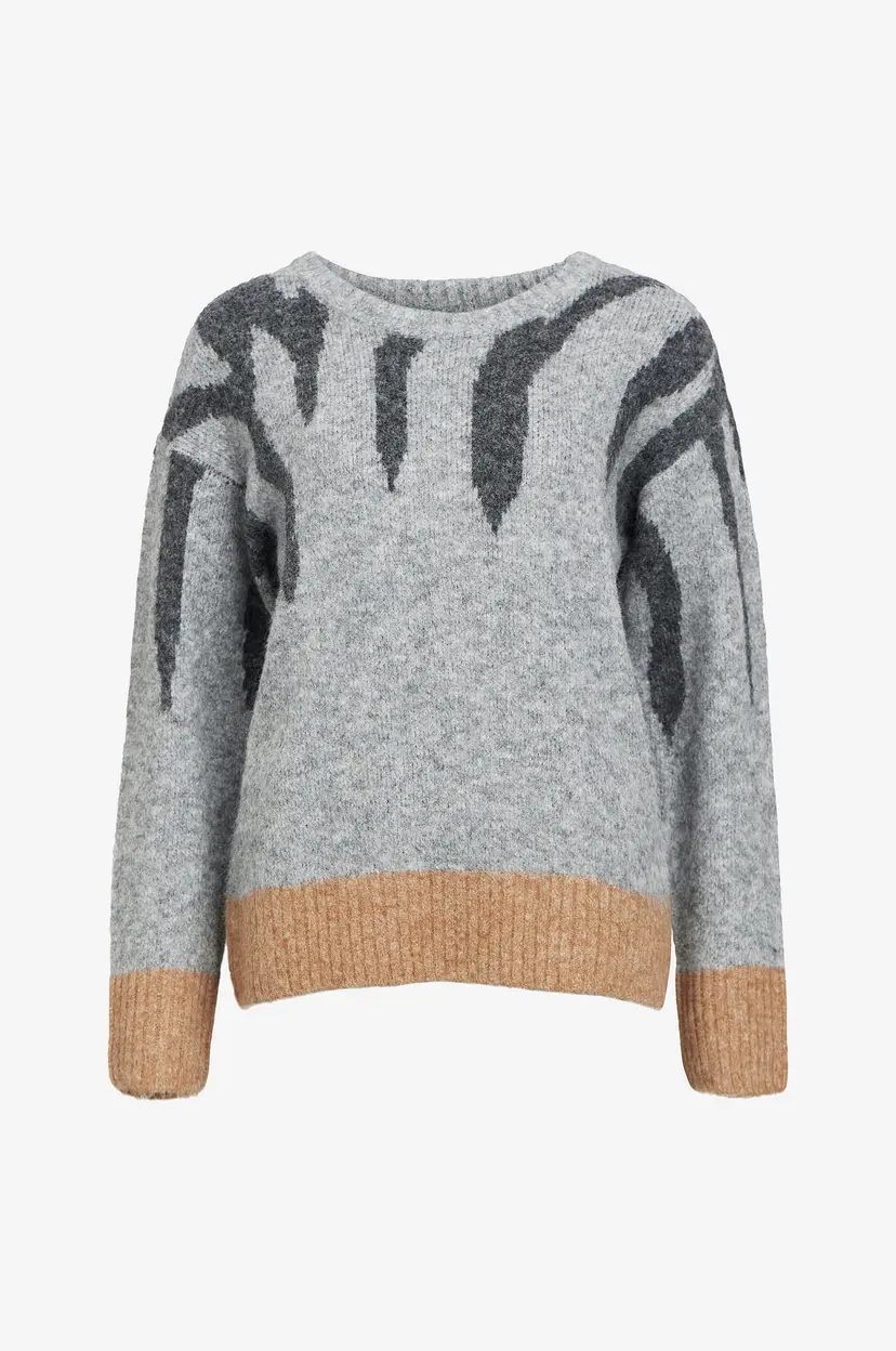 Object Collectors Item Genser objRabu Knit L/S RE Pullover 134 - Grå