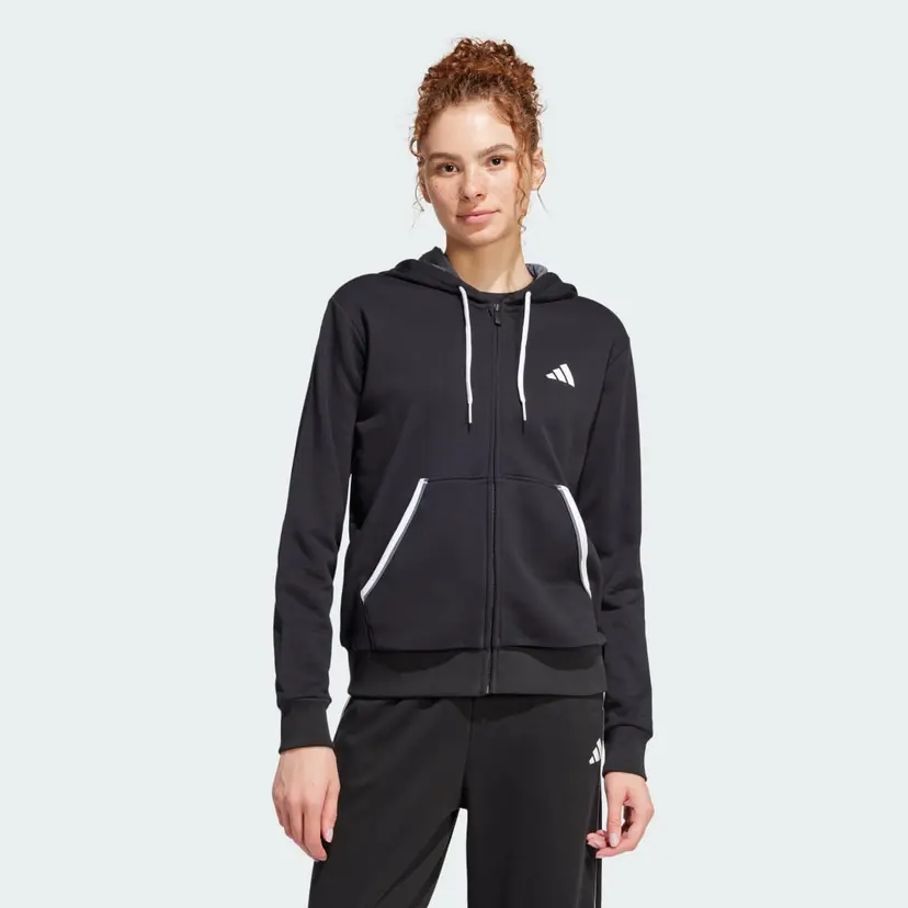 Adidas Essentials Color Pop French Terry Full-Zip Hoodie