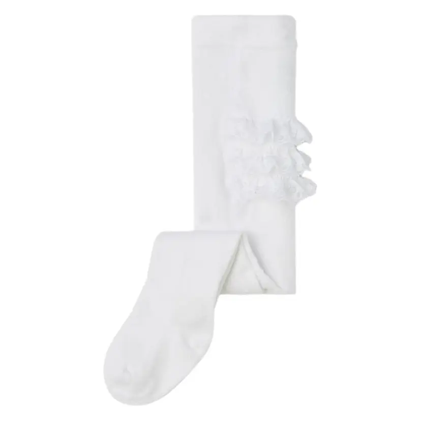 NAME IT Name It - Strømpebukse med Blonder Opagna Bright White