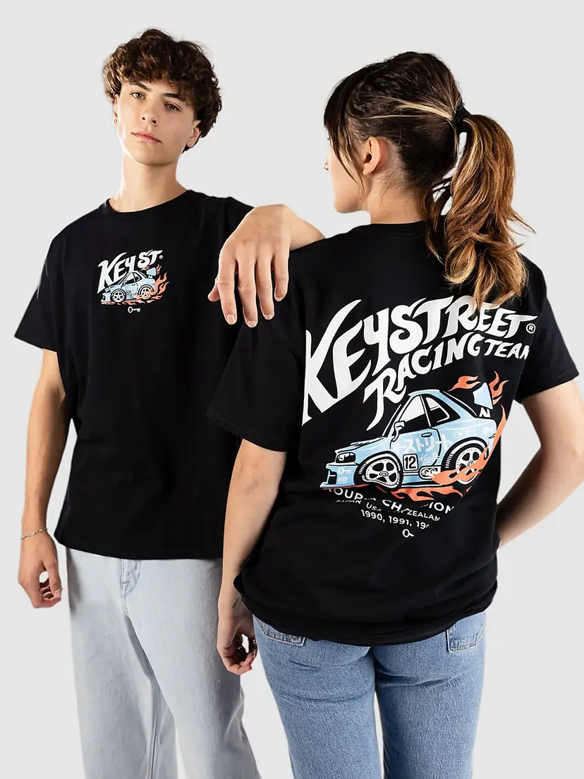 Key Street Key Street Racing Team T-skjorte svart