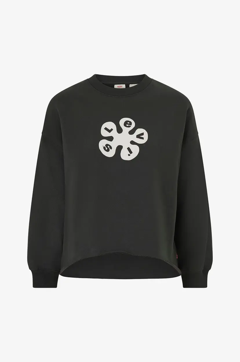 Levi's Collegegenser GR Leo Raw Cut Crewneck Crew 9 - Svart