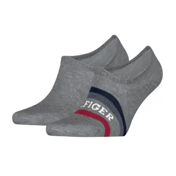 Tommy Hilfiger Tommy Men Tab Footie Socks Strømper 2P Grå Str 43/46
