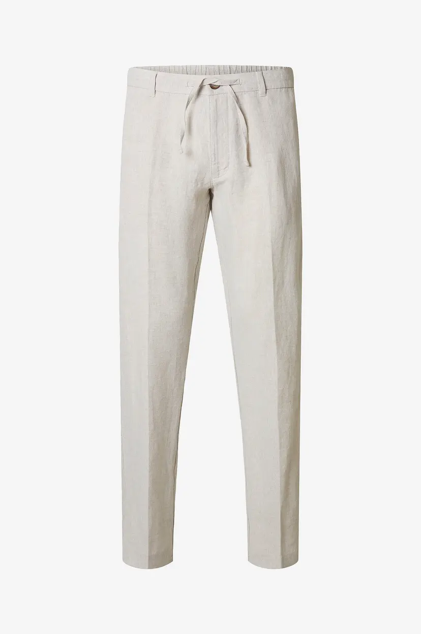 Selected Men Linbukser Slh196-Straight Leroy Sun Pant - Grå