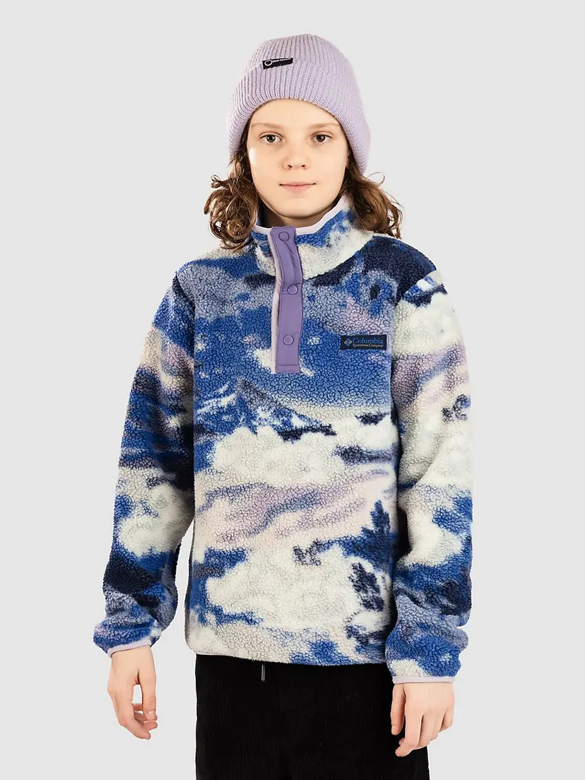 Columbia Columbia Helvetia II Printed Snap Kids Half-Zip Fleecegenser